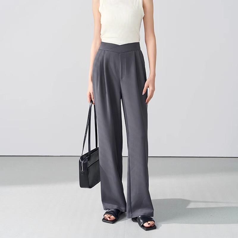 Women's High-Waist Straight-Leg Suit Pants