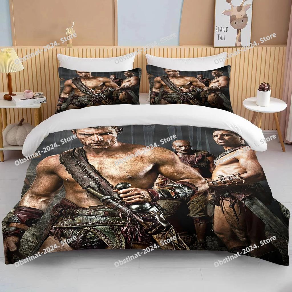 Antikes Rom Gladiator Bettwäscheset Bettbezug Krieger Krieger Einzelbett Twin Full Queen Erwachsenenhaushalt Bett Drei-Teile-Set