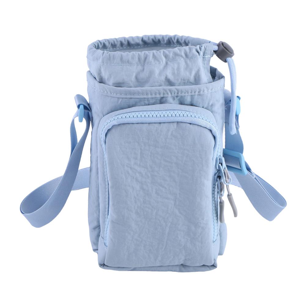 Water Bottle Holder with Strap with Front Pocket Water Bottle Holder Pouch Drawstring Water Bottle Carrier Cup Accessories
