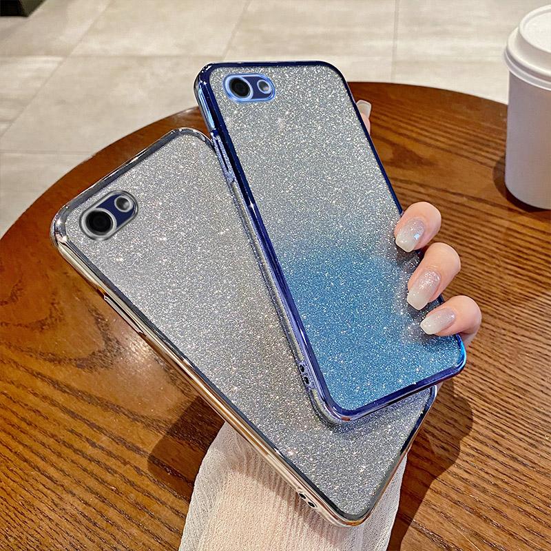 Shockproof Luxury Bling Glitter Phone Case For OPPO A74 A76 A78 A79 A83 Electroplate Sequins Soft TPU Cover For OPPO A76 4G Case