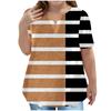 Children's Plus-size T-shirt Casual Fashion V-neck Short-sleeved Pocket Top