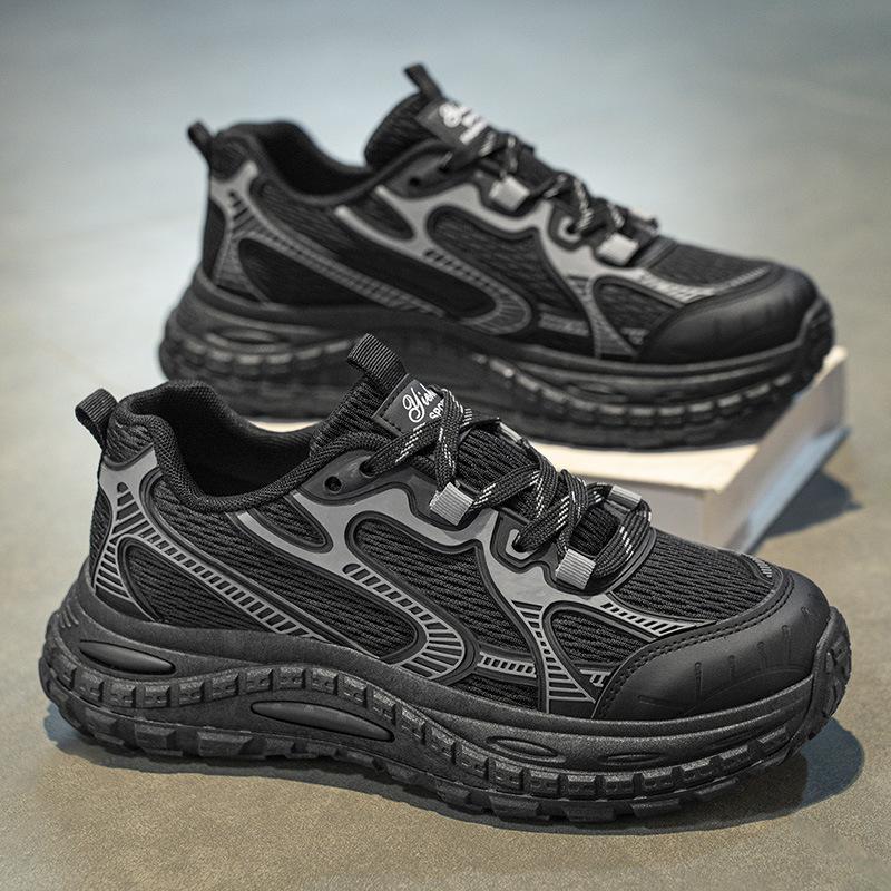 2025 new men's shoes summer mesh breathable men's comfortable casual shoes platform versatile dad shoes sports trendy shoes