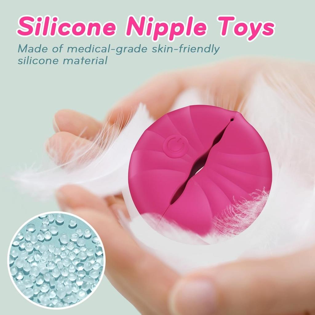 Nipple Toys Nipple Vibrator, Nipple Clamps Sex Pleasure Women with 10 Vibration Modes, Silicone Lightweight Invisible Nipple Toy, Sex Toy for Women