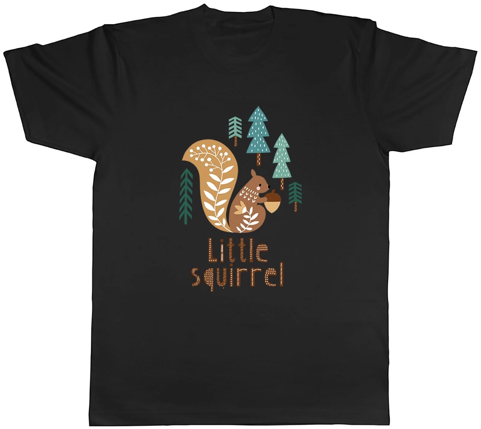 Little Squirrel Mens T-Shirt Tree Woodland Forest Tee Gift XXXL