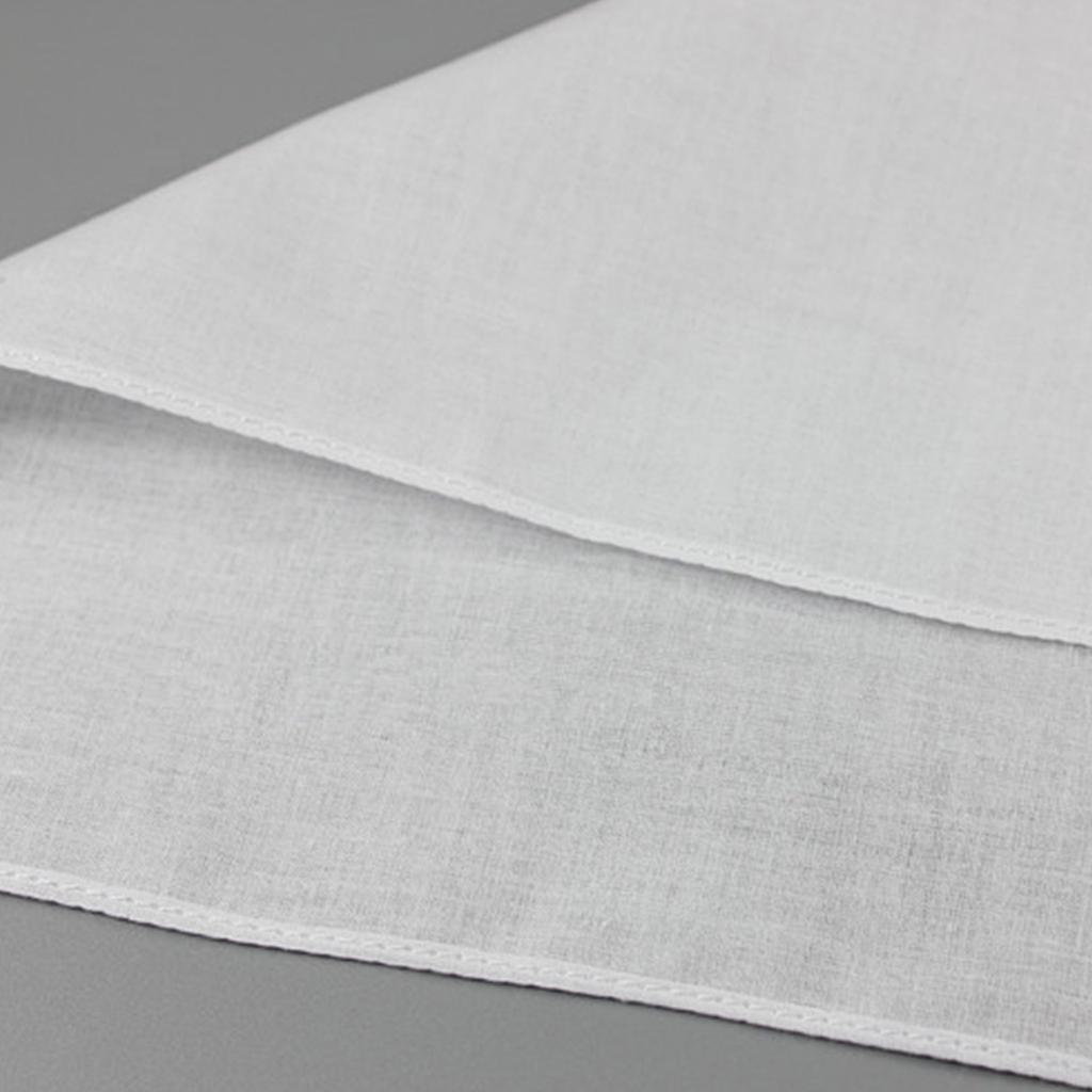 Embroidery Tie-dye Square Useful Handkerchief for Woman Man Gentleman White Cotton Handkerchief Square Handkerchief