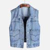 Hooded Korean Style Denim Vest for Women - Versatile Plus Size Outerwear for Spring, Autumn, Winter