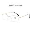Ultra-Light Frameless HD Reading Glasses with Anti-Blue Light for Middle-Aged & Elderly