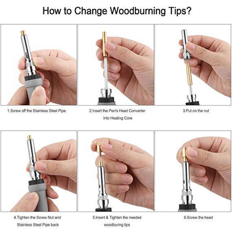 Digital Adjustable Temperature Pyrography Kit: Carving & Soldering Pen with Constant Temp Display