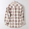 Original Foreign Trade Surplus Autumn and Winter Men's Thickened Brushed Plaid Long-Sleeve Shirt, Unisex Versatile Loose Casual Jacket