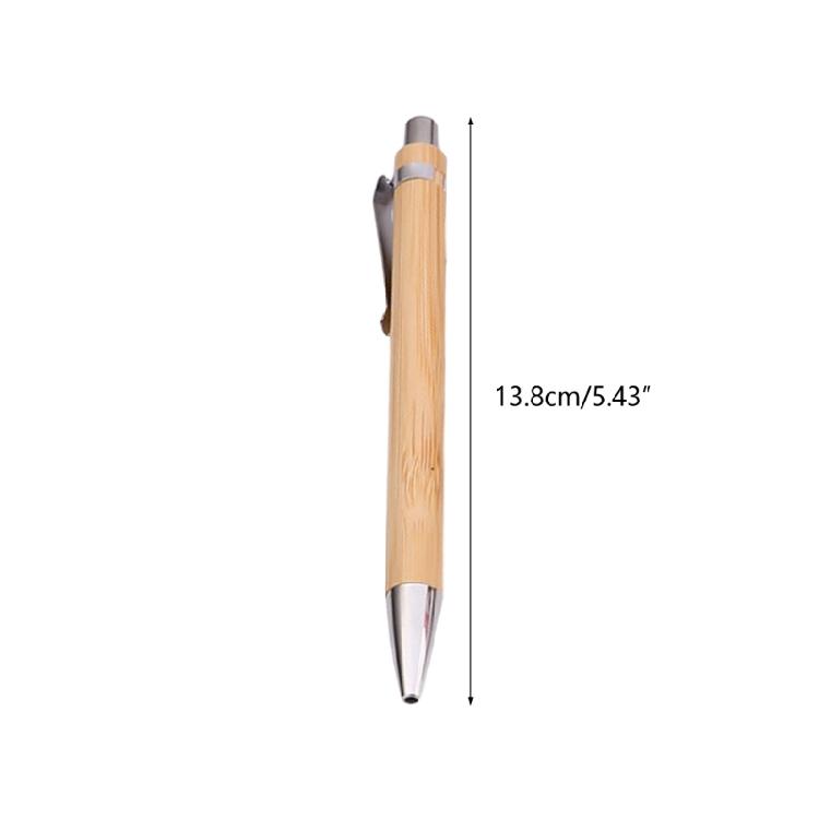 10x/Set 0.5mm Writing Pen Retractable Ballpoint Pen Bamboo Pen Journaling Pen