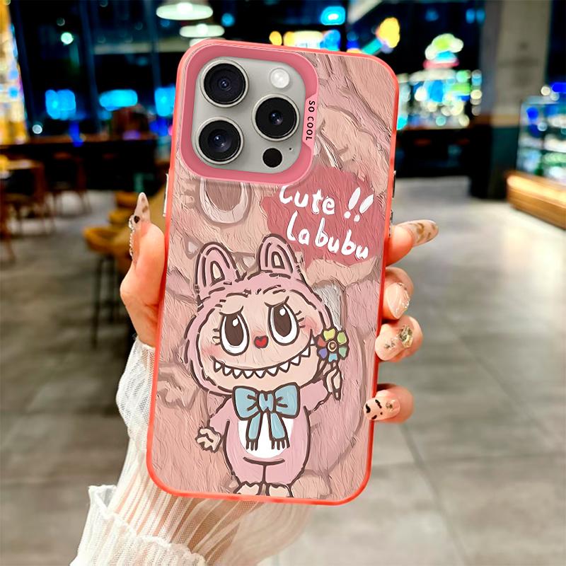 Labubu's Sweetheart Cuteness" Fashion Case for Oppo/Realme Series.Oppo A12,A1 Pro,A16K,Reno6 Lite,A3x,A32,A58,A17,Realme 7i,9i,V23,C15...