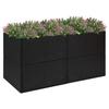VidaXL Planter Black 157x80x80 Cm Woven Resin