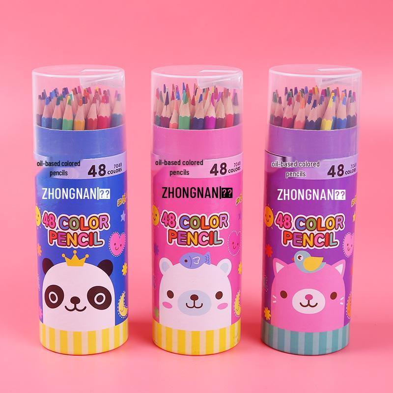 Erasable Oil-Based Colored Pencils Set - 48 Hand-Painted Shades for Students & Kids