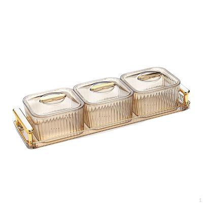 Dessert Dividing Plate Cookies Jar Condiment Tray Dried Fruit Snacks Serving Platter for
