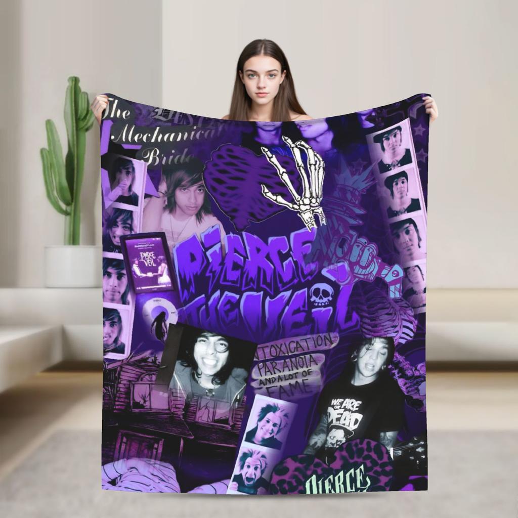 Pierce the Veils  Blankets Quality Warm Soft  Throw Blanket Winter Travel Outdoor Novelty Bedspread