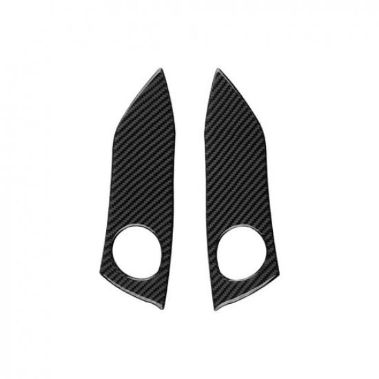 2Pcs Carbon Fiber Central Console Side Cover Trim For Toyota RAV4 2006-2012