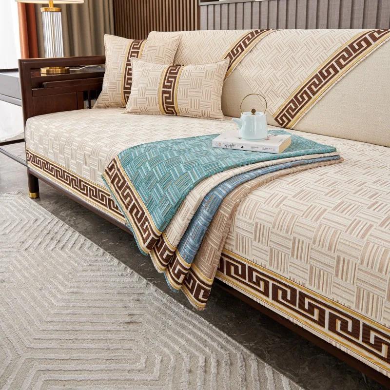 Luxury Soft Chenille Sectional L Shape Sofa Towel Four Season Universal Sofa Cover Anti-slip Couch Covers for Living Room