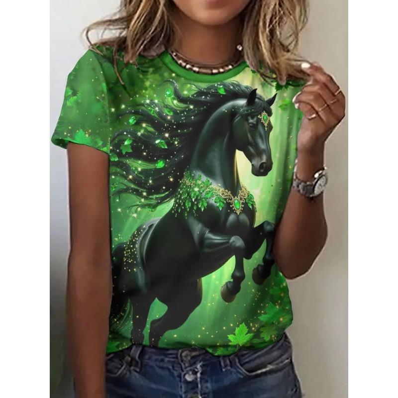 3D Printed Insect Summer Fashion Women's T-shirt Breathable and Trendy Versatile