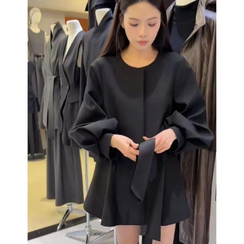 Autumn New Style Great-looking Korean High-end Black Suit Jacket for Women