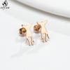 Cute Stainless Steel Heart Dog Earring for Women Cartoon Animal Ear Jewelry Girls Student Lovely Pup Earrings Gifts Accessories