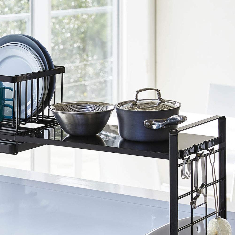 Yamazaki Expandable System Rack Tray L Black W42 x x Tower Combination Storage Rack Storage Tool Easy Installation 4373 (Yamazaki Industries) Sink-Top