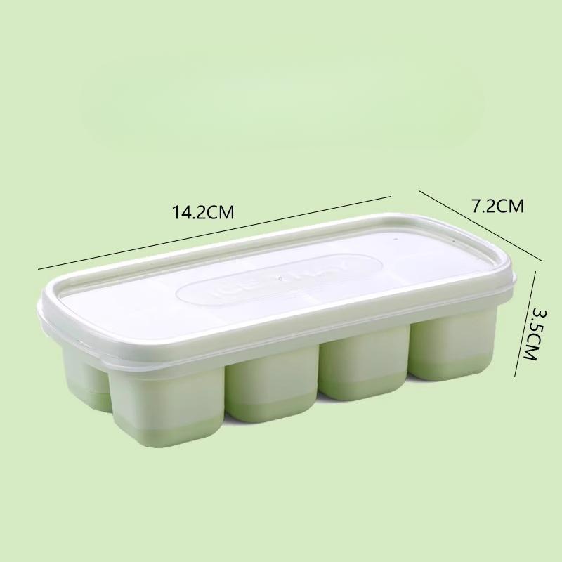 Ice Cube Mold Household Silicone Soft-bottom Refrigerator Ice-making BoxStorage Wonder Freezer Box Ice Hockey