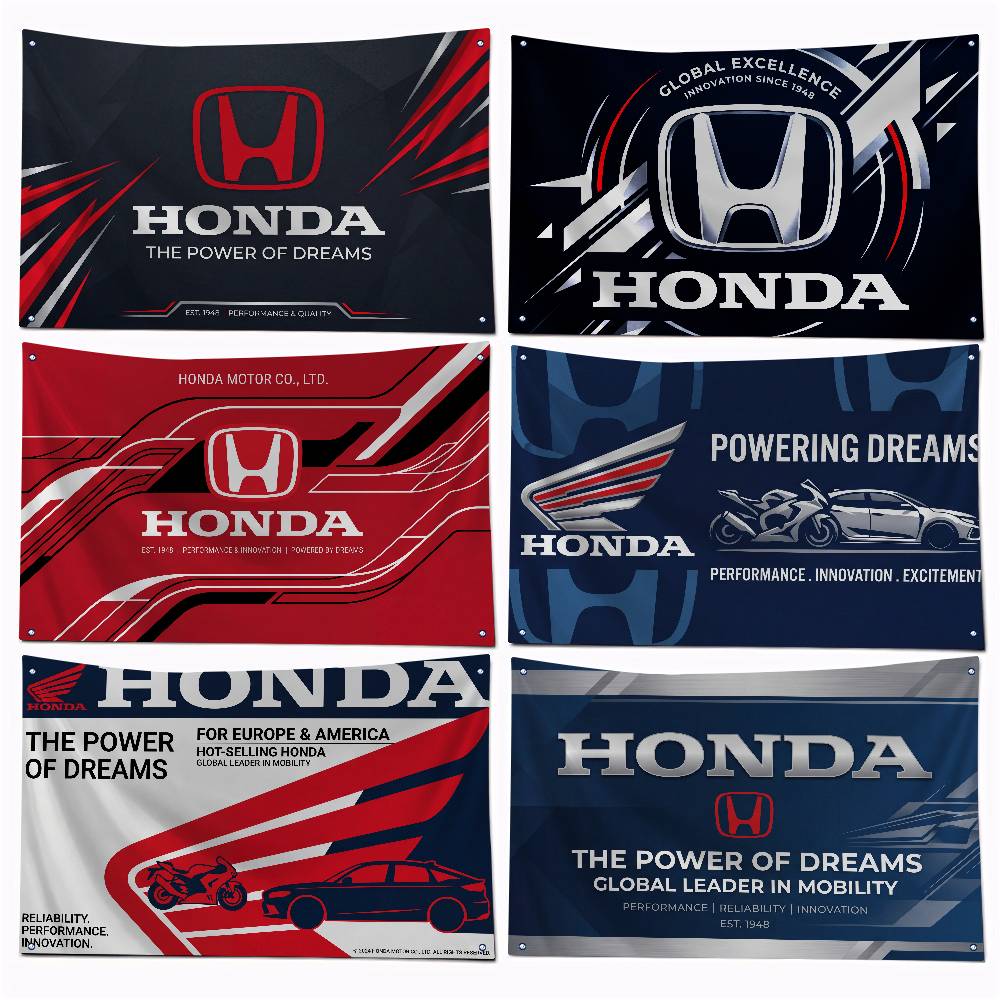 FÜR HONDA RACING Flagge 120g Gebürstetes Polyester Sublimationsdruck Langlebige Hängeflagge Für Heimdekoration Event Abschlussgeschenk