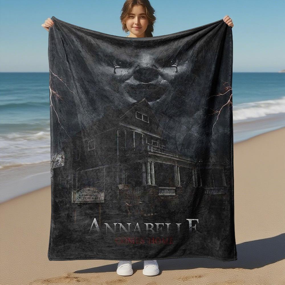 1pz Annabelle Comes Home Coperta in Flanella da Esterno Morbido Peluche Decorazione per Picnic, Campeggio, Camera da Letto, Sala Giochi, Ufficio1152A