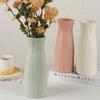 PP Vases Double Pack Imitation Ceramic Flower Pots Modern Lightweight Decorative Vessels for Home Table Wedding Ramadan