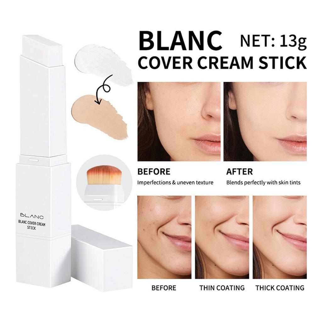 Color-changing Makeup Stick, Skin-matching Cream, Medium To High Concealer, Hydrating Makeup Effect, Double Head With Detachable Brush Head.