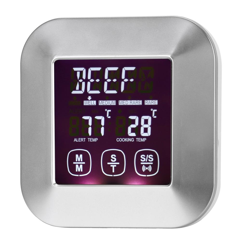 Küchen Kochen Digital Touchscreen Lebensmittel Fleisch Thermometer Timer Werkzeug mit Sonde