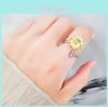 Copper Sunflower Statement Ring With Adjustable Fit For Trendy Womens Hand Jewelry