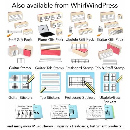 Piano Staff Rubber Stamps - Save Time! (Double Stuff)