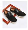 2024 British Style Men's Retro Derby Shoes: Genuine Leather, Round Toe, Lace-Up, Frosted Cow Suede for Spring & Autumn.