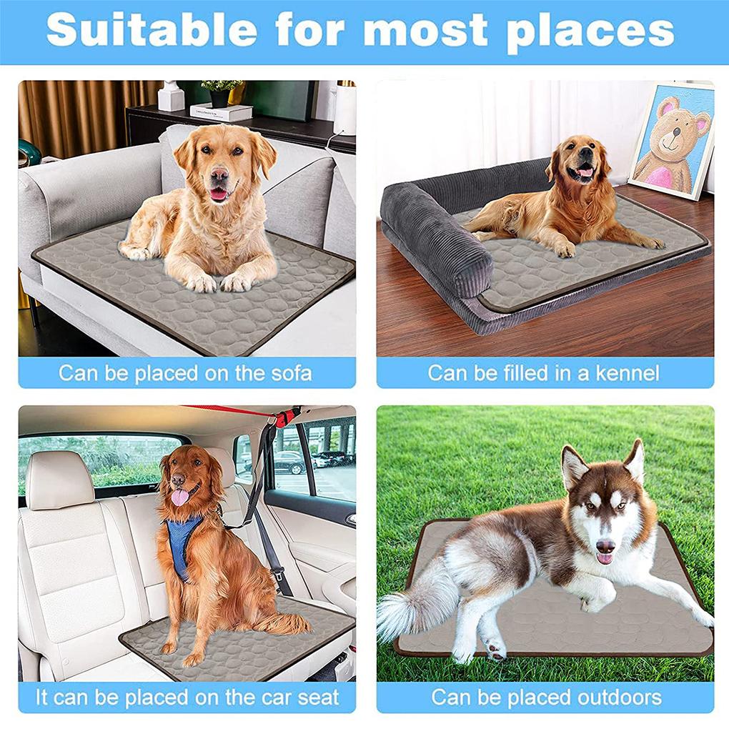 Pet Mat Cooling Water Absorbing Pet Pad Foldable Portable Animal Mat for Summer