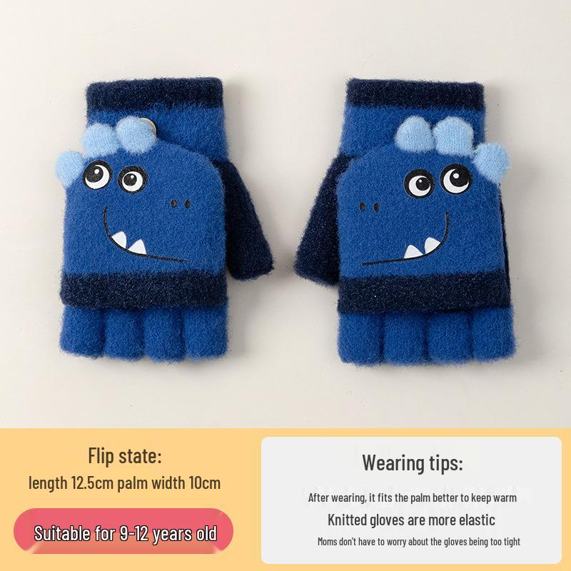 Gemütliche Cartoon-Krokodil-Fäustlinge für Kinder