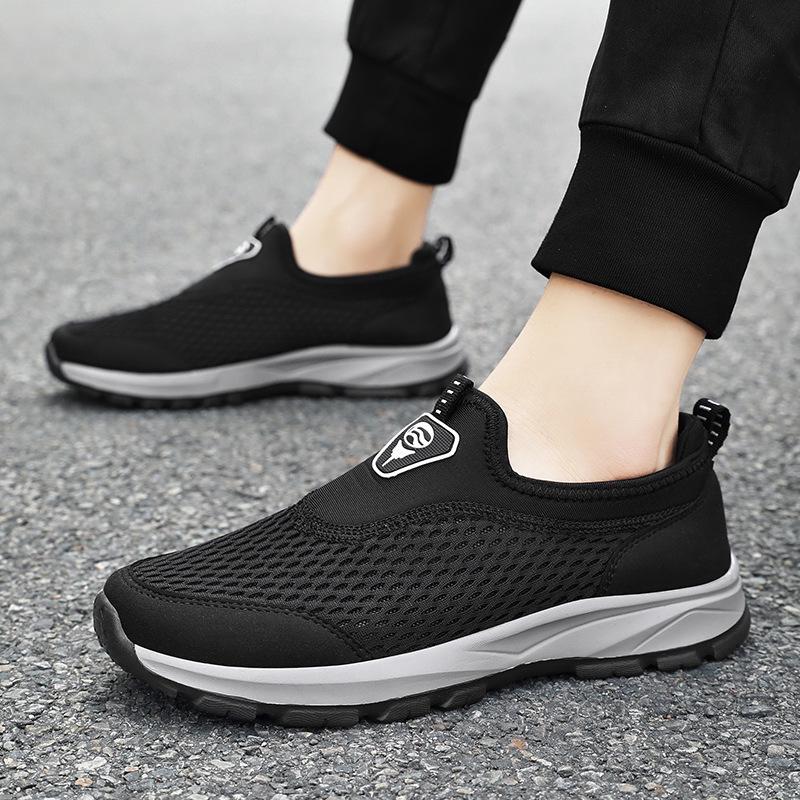 Zhang Kaili Men s Breathable Slip-on Walking Shoes - Lightweight, Soft Sole for Middle-aged and Elderly 42
