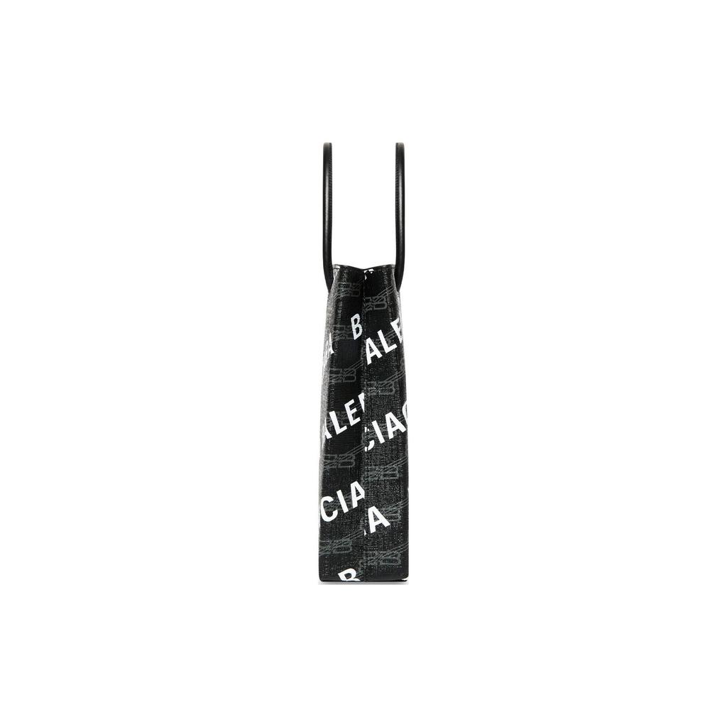 Balenciaga Série Bb Monogram Potisk loga Nastavitelný odnímatelný ramenní popruh Potahované plátno Velká ramenní crossbody taška Tote 693805210HB1060