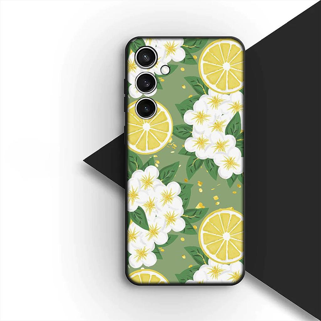 Cover for Samsung Galaxy A35 A36 A55 A26 A05 A06 A14 A50 A51 A53 A54 A12 A13 A23 Phone Case Mediterranean Lemon fruit Summer