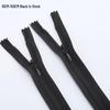 White Invisible Nylon Zipper No. 3 for Cushions with Fabric Edge