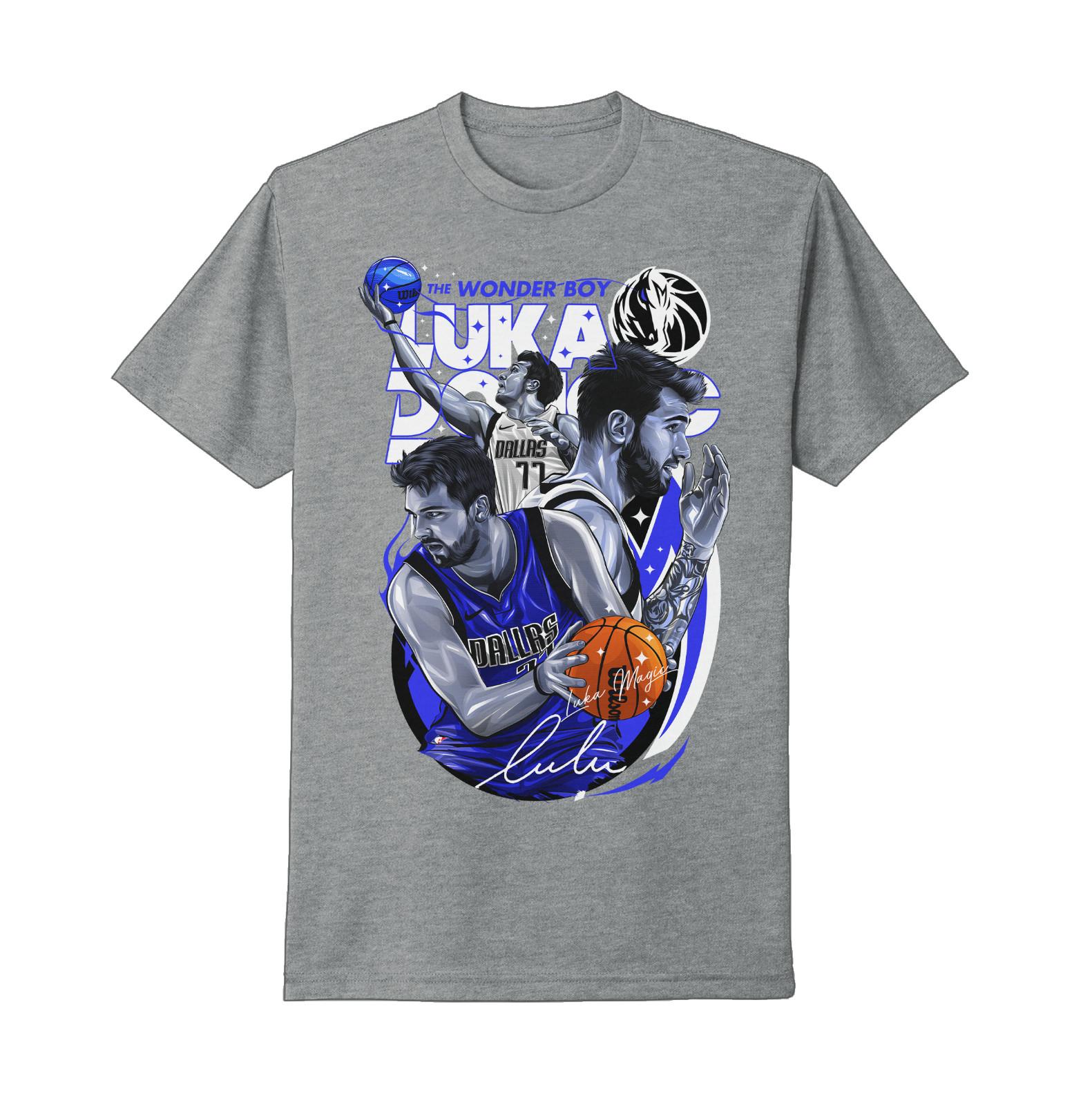 Luka Doncic 77 Dallas Mavericks NBA Vintage Style Graphic T-shirt XXXL