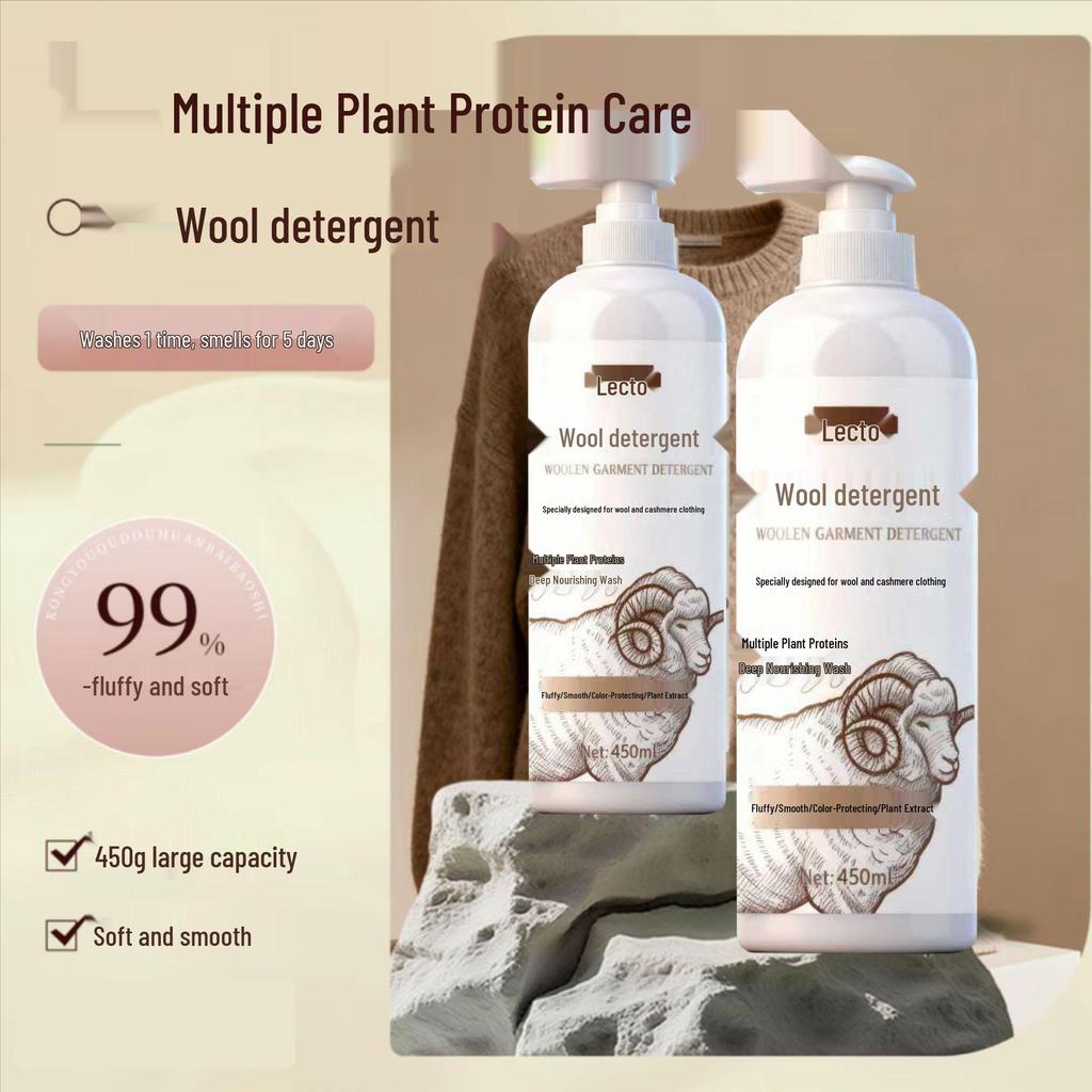 Wool & Cashmere Laundry Detergent: Anti-Shrink & Fluff Restore for Sweaters