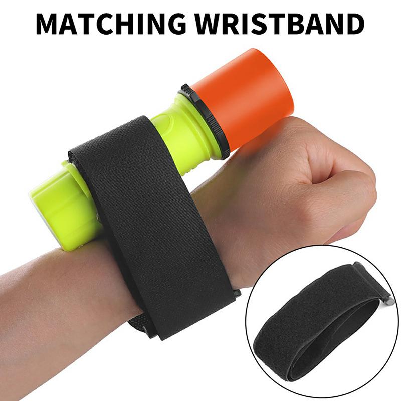 D2 Scuba Diving Flashlight Dive Torch Snorkeling Light 3 Modes IPX8 Waterproof Underwater Lantern LED Flashlight Work light