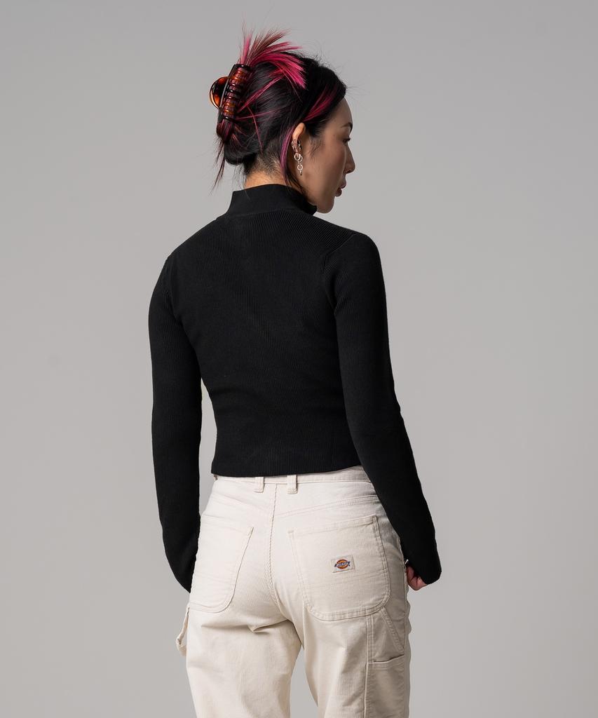 DICKIES Women'S Slim Fit Mock Neck Knit Black