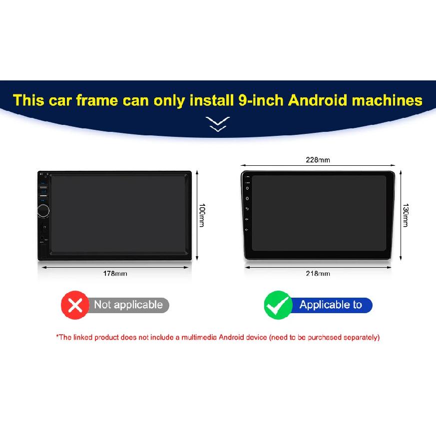 9 Inch Car Frame Fascia Adapter Canbus Box Decoder Android Radio Dash Fitting Panel Kit For Ford Fiesta