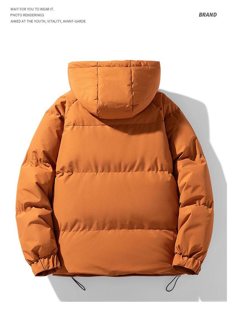 Men's 2025 Winter Down Jacket with Velvet, Hooded, Plus Size, Loose Fit for Teens and Students