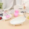 16Cm Doll House Home Furnishings Bathtub Washbasin Toilet Matching Model