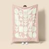 Morandi-Farbdecke Abstraktes Botanisches Graffiti-Design Skandinavische Minimalistische Sofadecke Café Zuhause Zweifacher Verwendungszweck