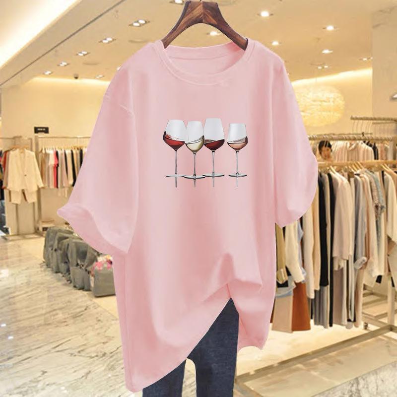 Women's Loose Fit Pure Cotton T-shirt for Spring and Summer