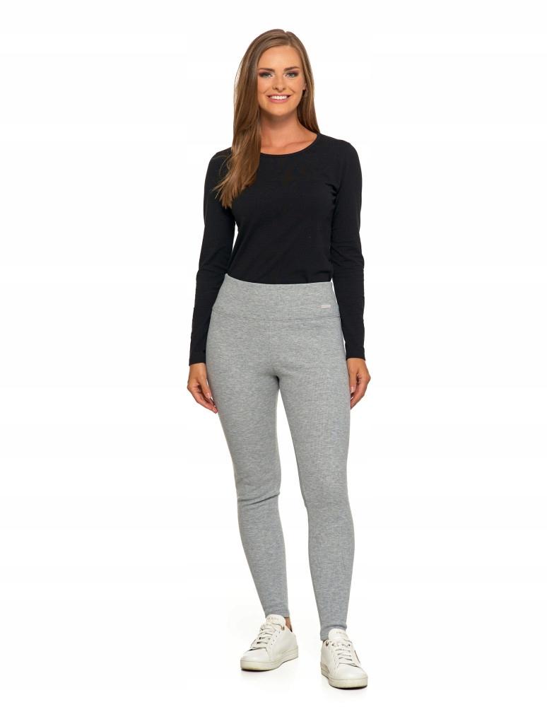Women's Leggings Sports High Waist Ribbed Training Stylish MORAJ S/M Light Grey